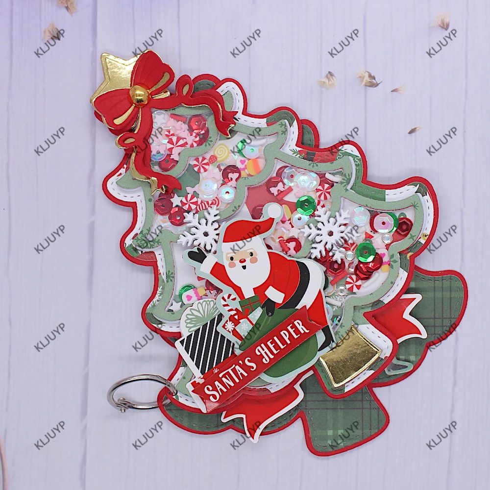 KLJUYP شجرة عيد الميلاد شاكر المعادن قطع يموت الإستنسل DIY بها بنفسك سكرابوكينغ/ألبوم النقش الزخرفية DIY بها بنفسك ورقة بطاقات #1