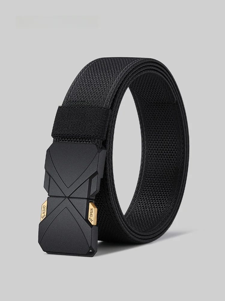 aokang-2026-新しいメンズキャンバス織り弾性ベルト戦術ストレッチパンツバックルベルト滑らかな表面ファッショナブルなアクセサリー