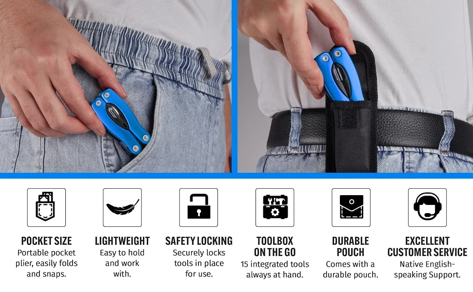 Professionelle Multifunktions-Klappzange, Mini-EDC-Handwerkzeuge aus Edelstahl, tragbar, für Outdoor-Camping und Überlebensausrüstung – Detail 6