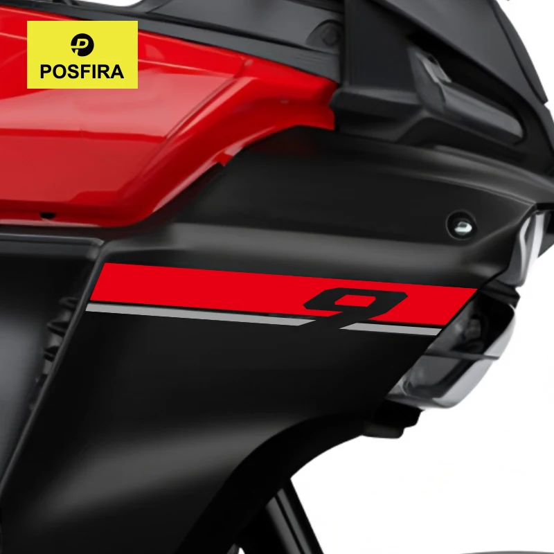 Adesivi in Vinile POSFIRA per Carenatura Anteriore Moto, Decorazioni per Yamaha Tracer 9 Tracer9 2025, Accessori per Motociclette