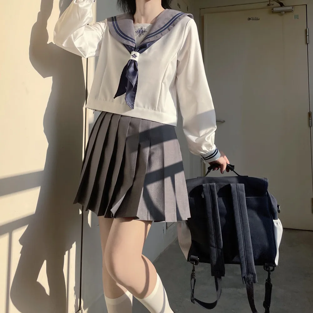 Japanischer und koreanischer Matrosen anzug kurz ärmel iges Top jk Uniform anzug College-Stil Cosplay jugendliches und süßes Schulmädchen