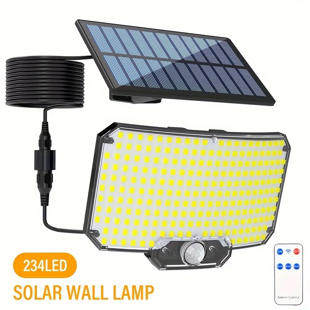 106/234LED Solar Light COB Wall Lamp Motion Sensor Solar Lamp Waterproof Outdoor Sunlight Fence Street Light Garden Decoration