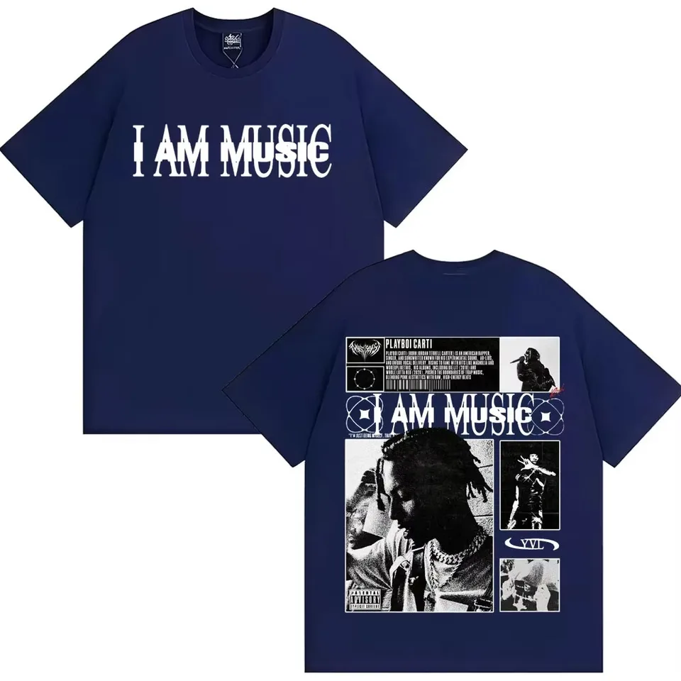 Rapper Playboi Carti I AM MUSIC Album Logo T Shirts for Men Women