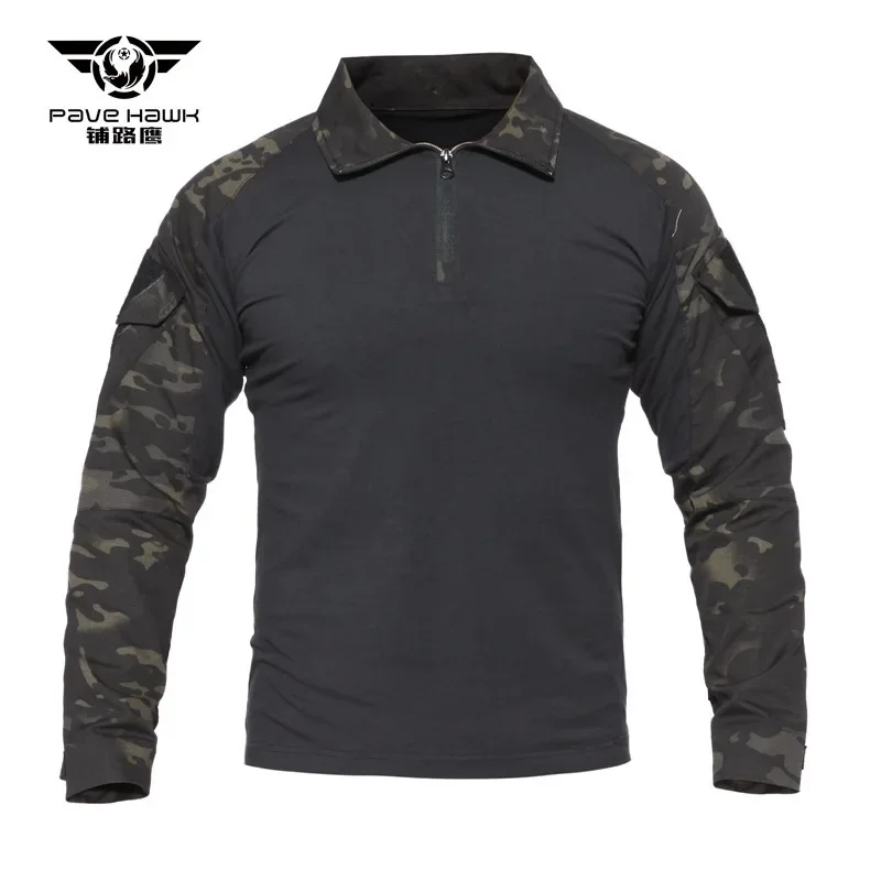 Army Fans Field Military Training Tactical Shirt Outdoor Shooting Hunting Camping Camouflage Long Sleeve Combat Uniform Tops 4XL