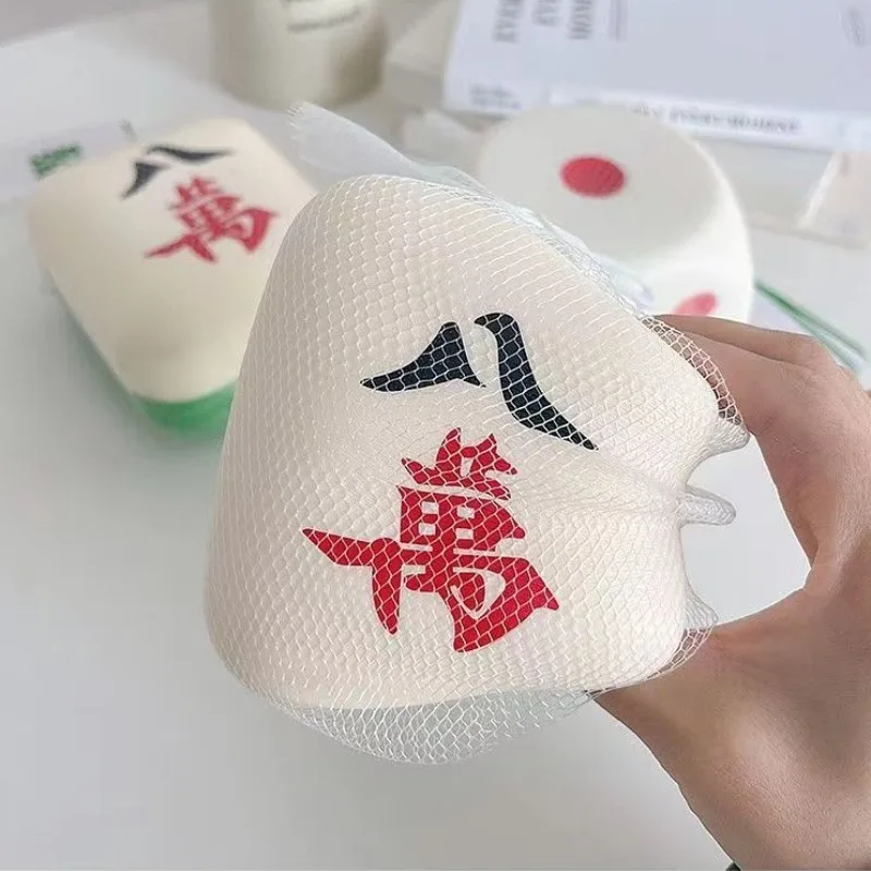 Jouet de décompression de pincement de dés de Mahjong chinois, rebond lent drôle, mentaires oriel du bout des doigts, instituts soulignés, jouets à presser, cadeau pour enfants et adultes
