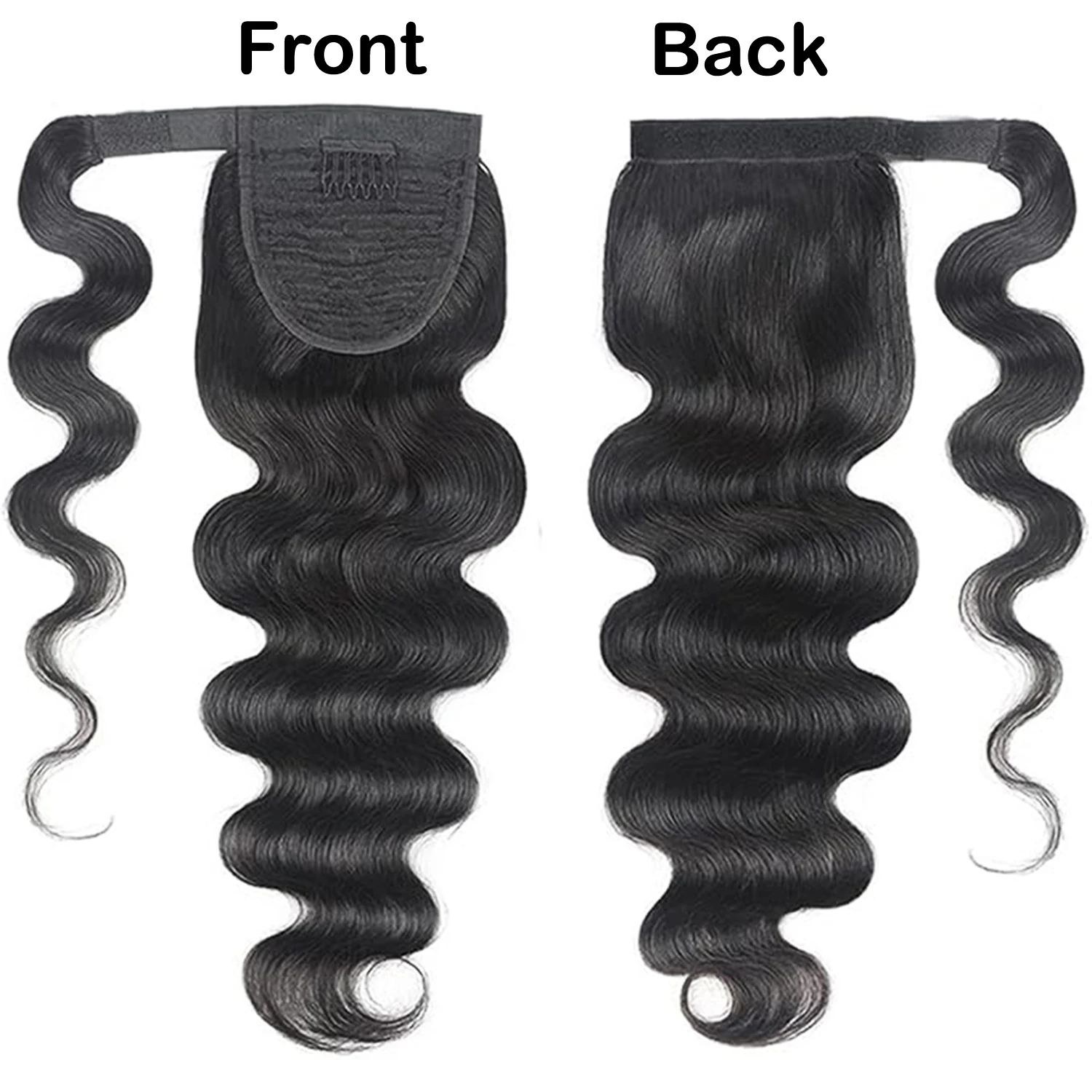 Coda di cavallo brasiliana per capelli umani con onda del corpo avvolgente in pasta magica coda di cavallo colore naturale coda di cavallo brasiliana per capelli Remy per le donne