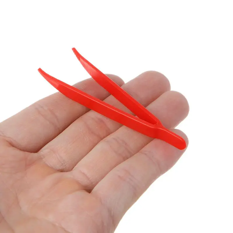 F92C 10PCS Plástico Anti-estático Tweezer Tweezers Reparo manutenção resistente calor também