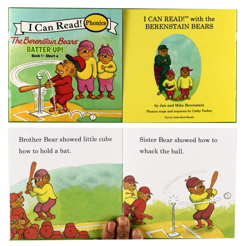 12 Books/set I Can Read Phonics Books My Very First Berenstain Bears English Picture Story Pocket Book For Children