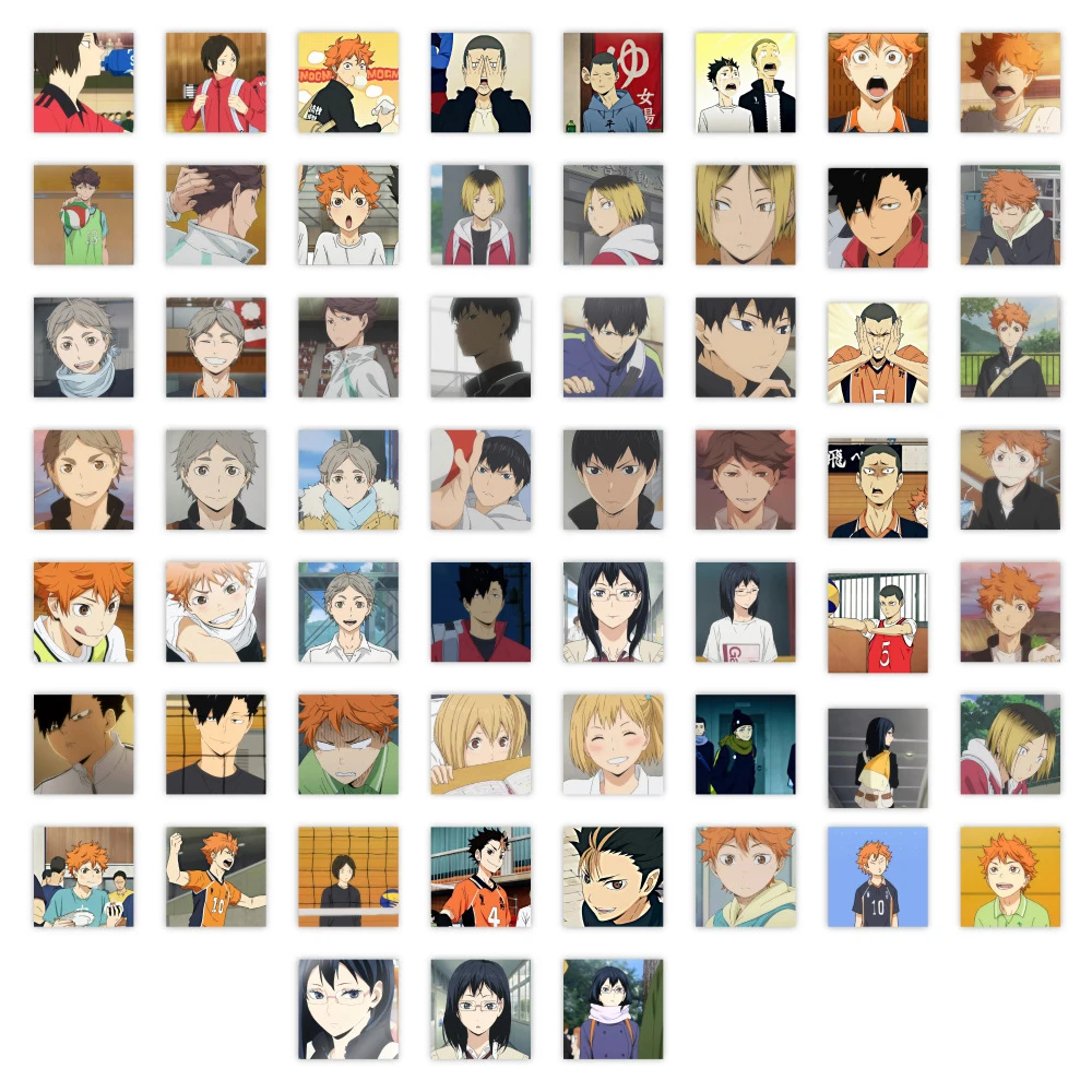 10/30/50/118pcs Cute Cartoon Haikyuu Anime Stickers Skateboard Car Phone Laptop bagaglio da viaggio Cool adesivo impermeabile decalcomania giocattolo