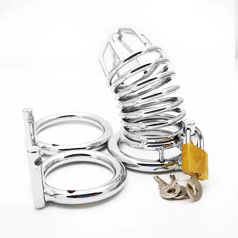 MaleChastityCageDeviceStandardCockCage مع حلقات المثيرة الحب قفل SexToysforMenAdultsCBTCuckold FetishBDSMGearAdult Novelties