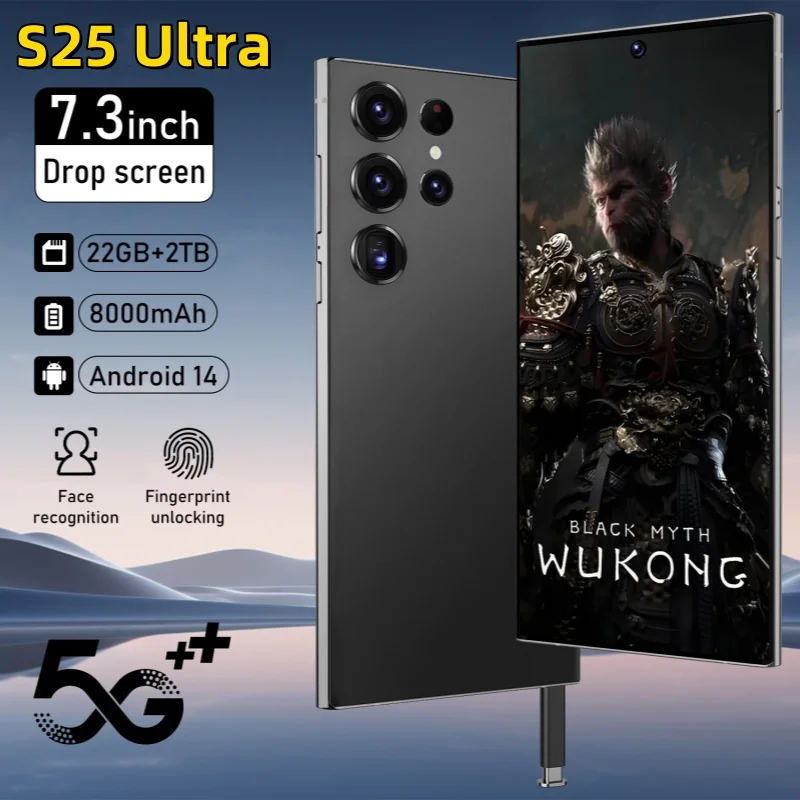 جديد 2026 حار الوسادة S25 الترا اللوحي 7.3 بوصة HD 4K أندرويد 14 22 جيجابايت + 2 تيرا بايت 8000 مللي أمبير بطارية 4G 5G المزدوج سيم بطاقة واي فاي لتحديد المواقع جوجل تبويب #1