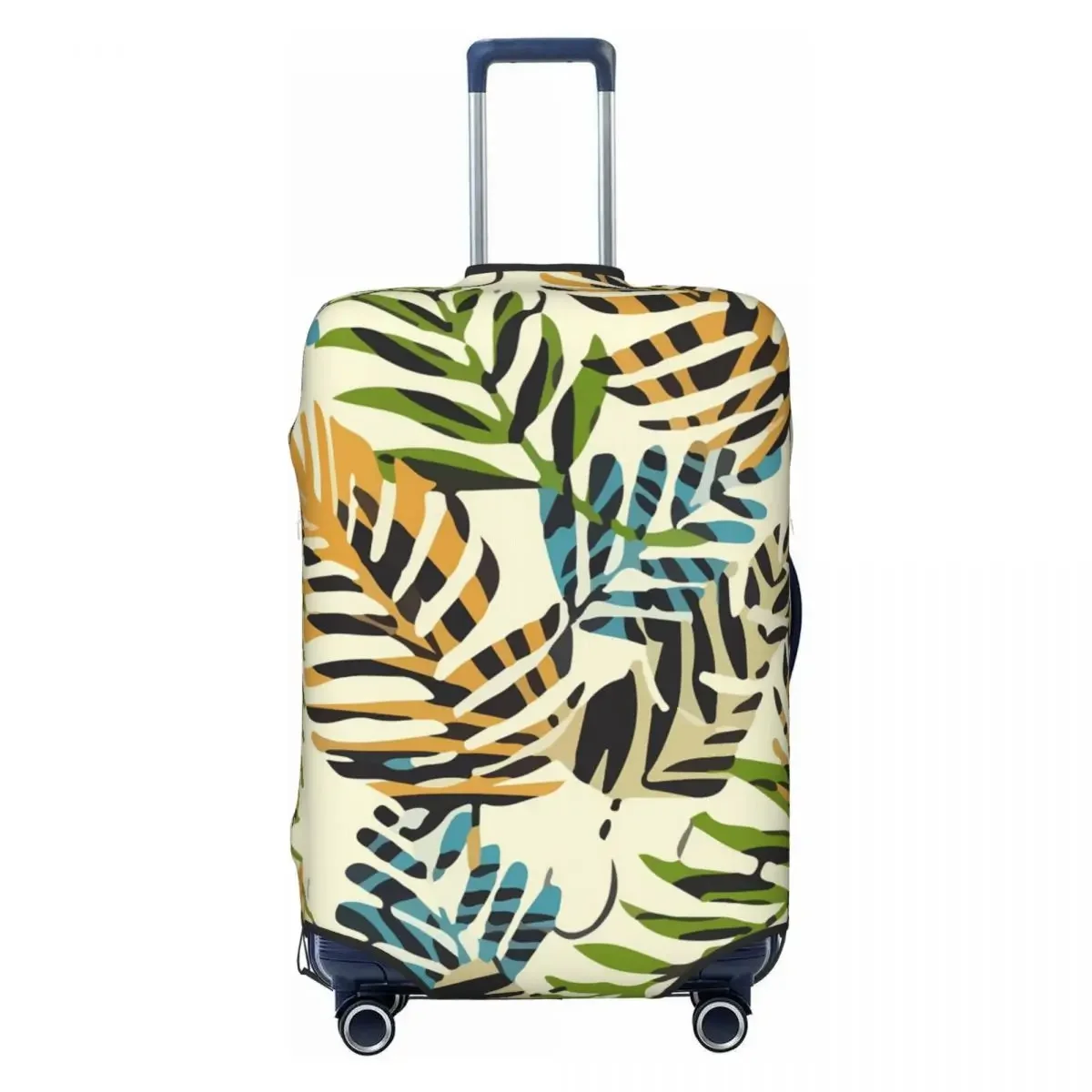 Tropical Plant Suitcase Cover Flight Leaves Print Useful Luggage Supplies Business Protection