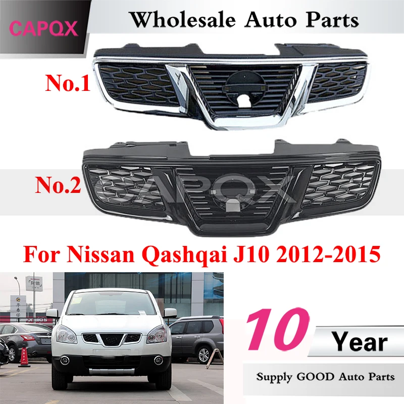 

CAPQX Car Front Bumper Grill Mask Radiator Grille For Nissan Qashqai J10 2012-2015 Racing Grills