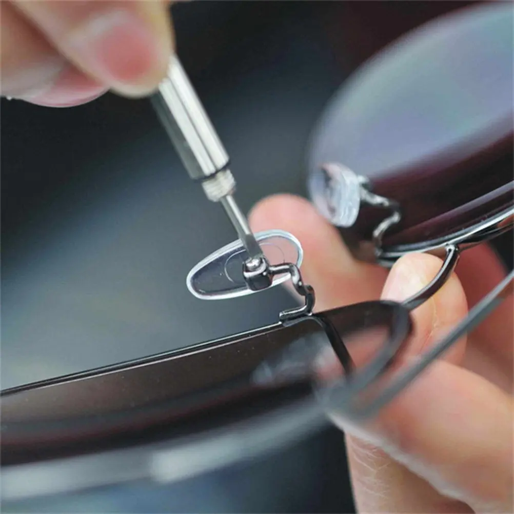 2Pcs 3-in-1 Mini Screwdriver Kit Keychain Carry Case for Eyeglasses Repair Sunglasses Adjustment Watch Maintenance Home Repair