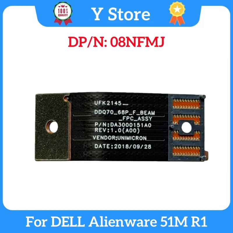 

Y Store 08NFMJ, новый оригинальный для DELL Alienware 51M R1, кабель видеокарты, ленточный кабель, разъем видеокарты 8NFMJ, быстрая доставка