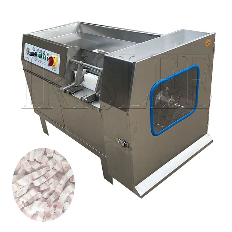 전기 고기 큐브 커터 생선 다이싱 상업용 고기 및 뼈 절단기 자동 쇠고기 큐브 치킨 고기 절단기