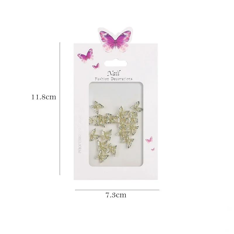 20/10PCS Butterfly Parts Ribbon Parts Ribbon Nail Charms Bow Charm Nail Figures Bows Kawaii Nail Charms Decorations for Nails