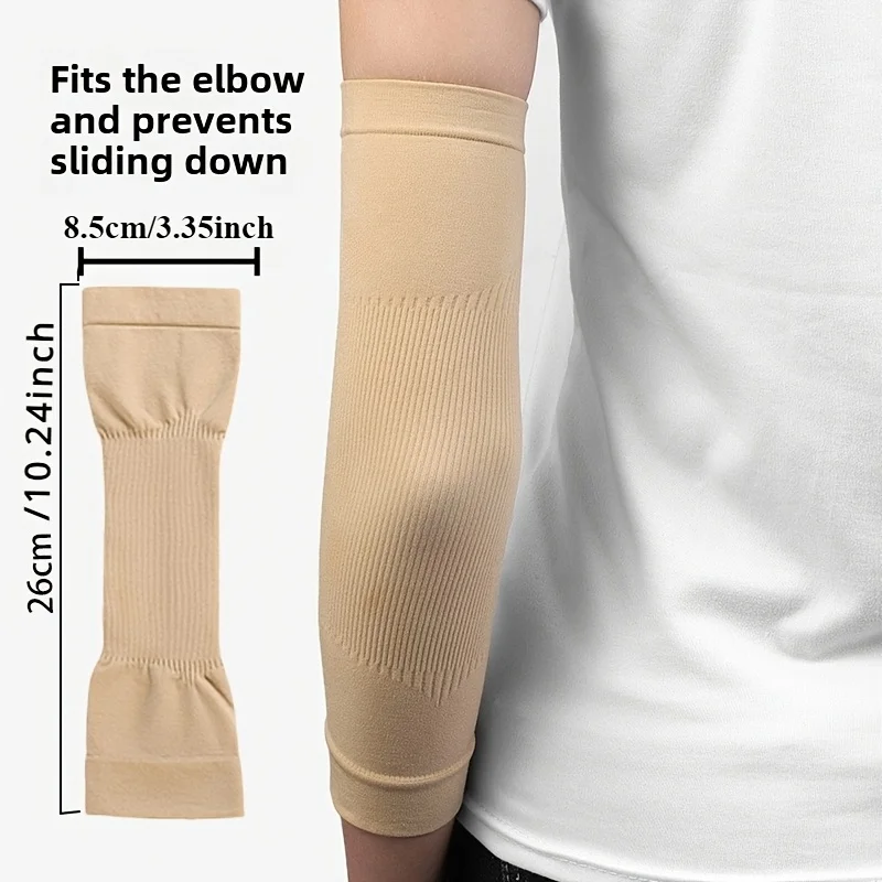 1Pair Compression Elbow Sleeves for Fitness，Breathable & Stretchable Arm Support | Joint Protection | Ideal for Weightlifting