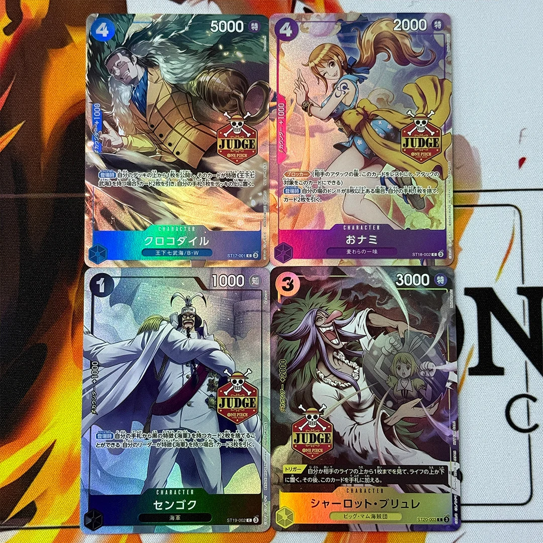 

Коллекционная карта DIY Proxy 2025: Японский судейский промо-набор Vol.1 One Piece (сделано своими руками) — Нами, Сэр Крокодил, Сэнгоку, OPCG