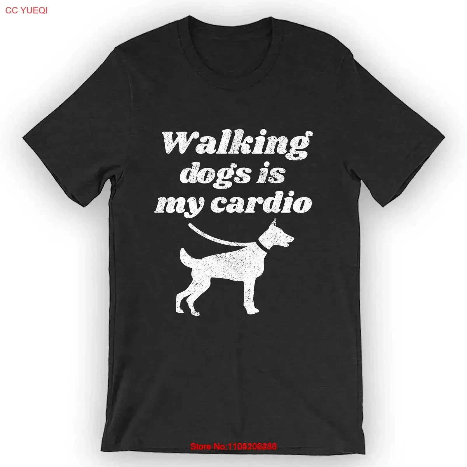 

Футболка «Ходячие собаки — моя кардио», винтажная стираная футболка унисекс, модный универсальный топ для повседневной носки, дышащий повседневный