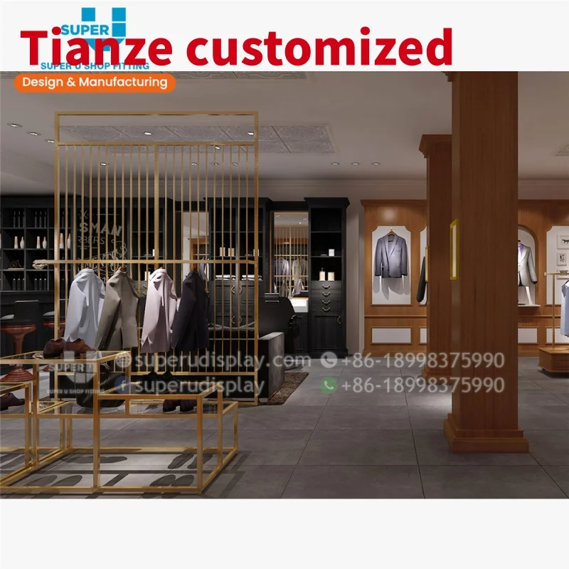 (Customized) Gents Shop Interior Design Ideas Men's Boutique Interior Design Rack Boutique Showroom Renovation Menswear Shop Int