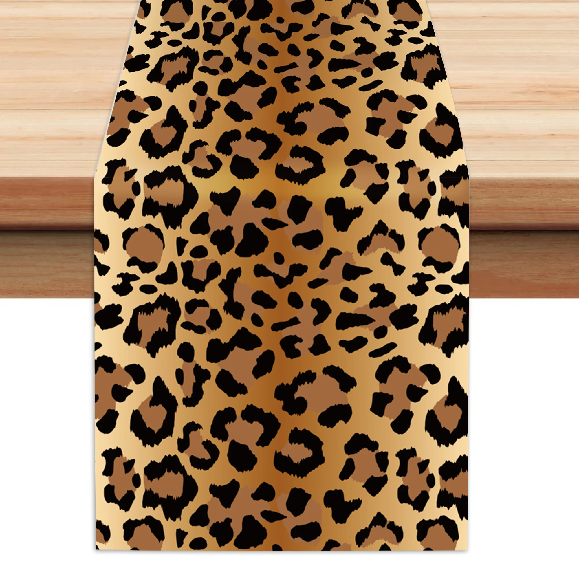 Leoparden-Partydekoration Leopardenmuster Tischläufer Heimtischdekoration für Babyparty Geburtstagsfeier Zubehör Tischdecke