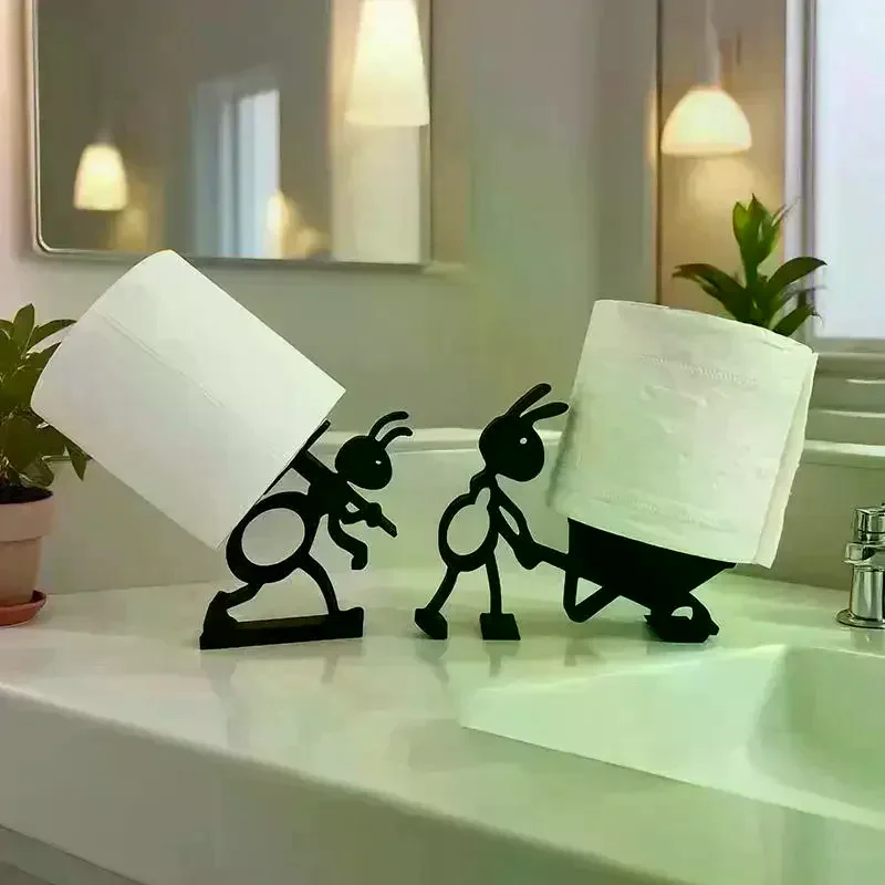 3D Printed Cute Simple Ant Tissue Holder Figurines Home Desktop Paper Bracket Decoration Creative Ornaments For Holiday Gift