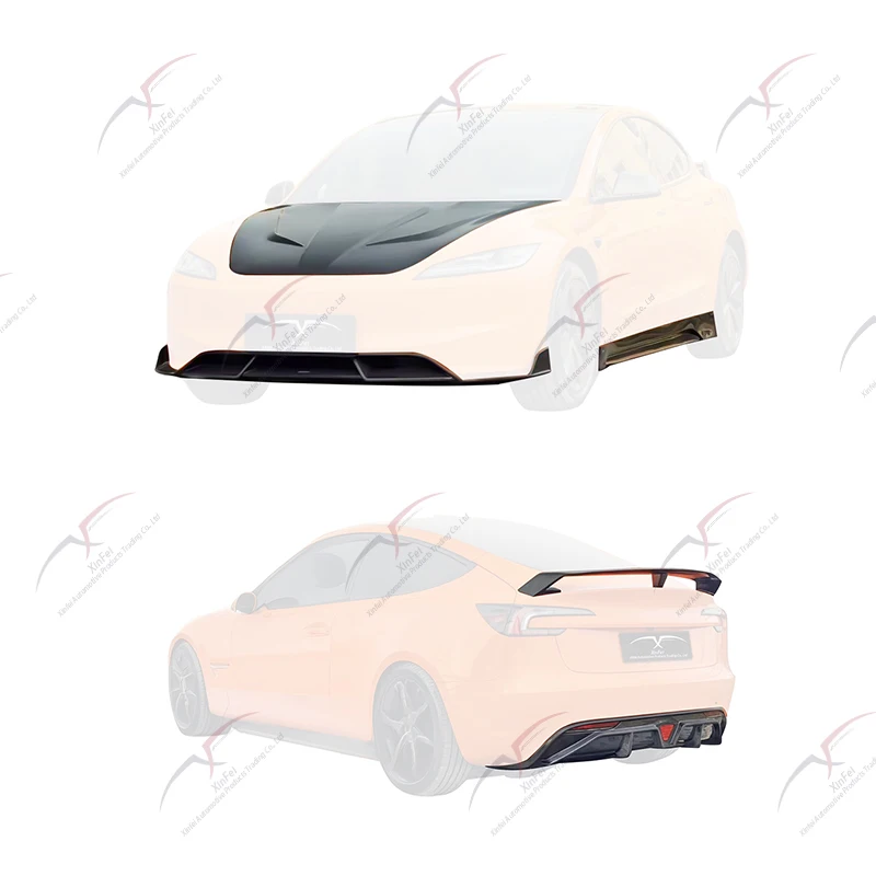 Newly modified car bumper suitable for the updated Model 3 carbon fiber surround body kit, with customizable exterior decoration