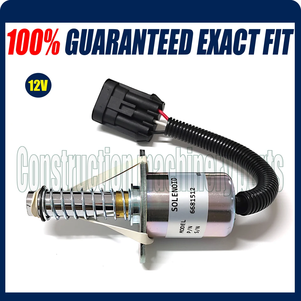 Solenoide 12V 6681512 Per Bobcat Skid Steer – Compatibile Con 450, 453, 463, 553, 653, 751, 753, S150, S160, S630, S650, S750, S770