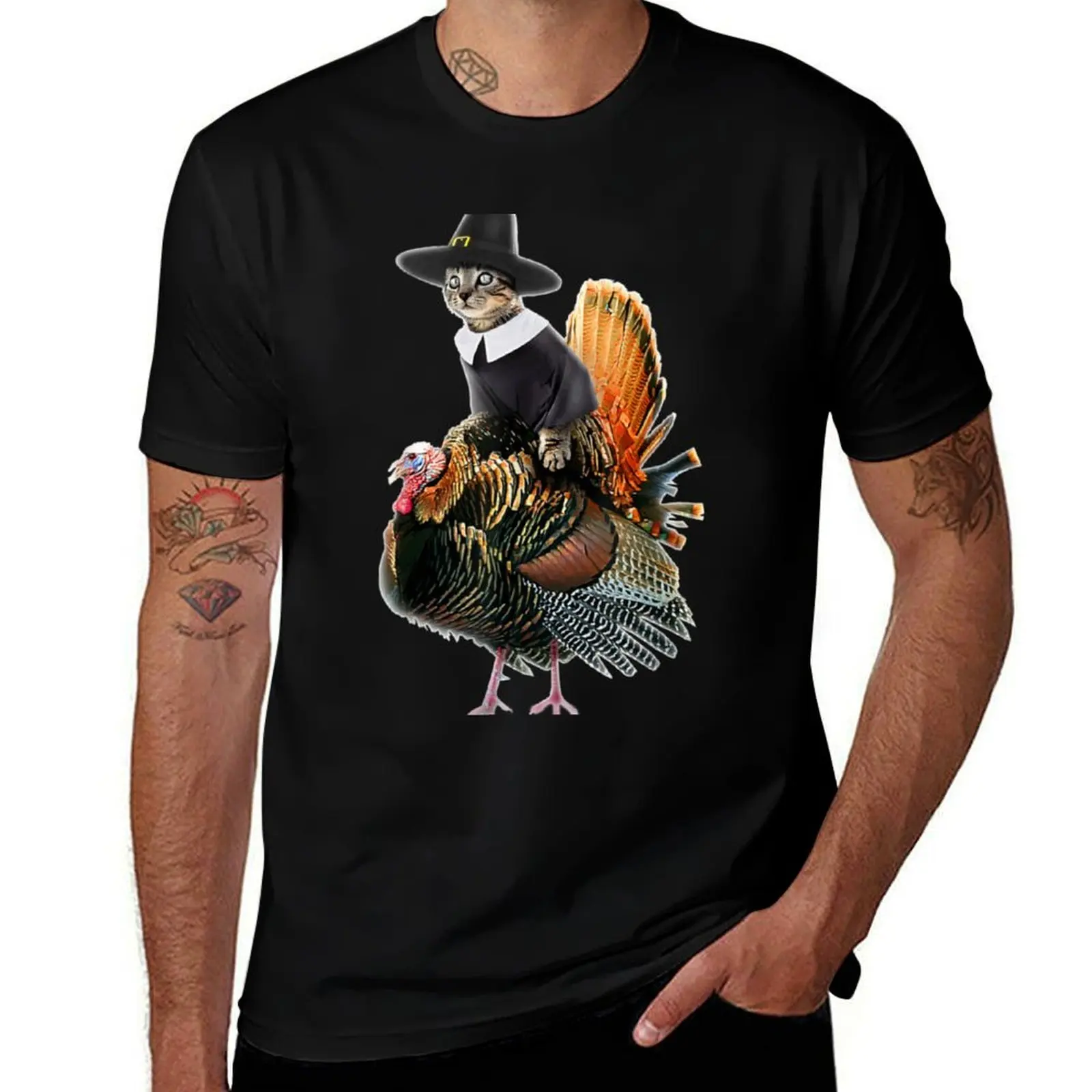 

Thanksgiving Cat Pilgrim| Perfect Gift T-Shirt funny t shirts man t shirt for man T-Shirt