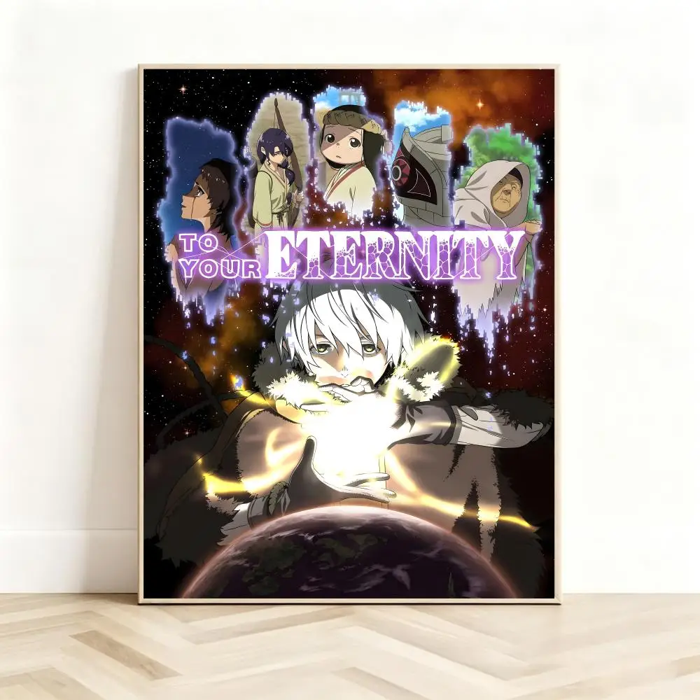 Sentimental Anime T-To Your Eternity Poster Classic Self-Adhesive PP Wall Sticker for Living Room Bar Decor Gift