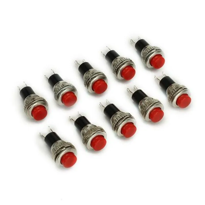 1pcs Button Switch Toggle Switch Reset Button Lock Free Red DS-316