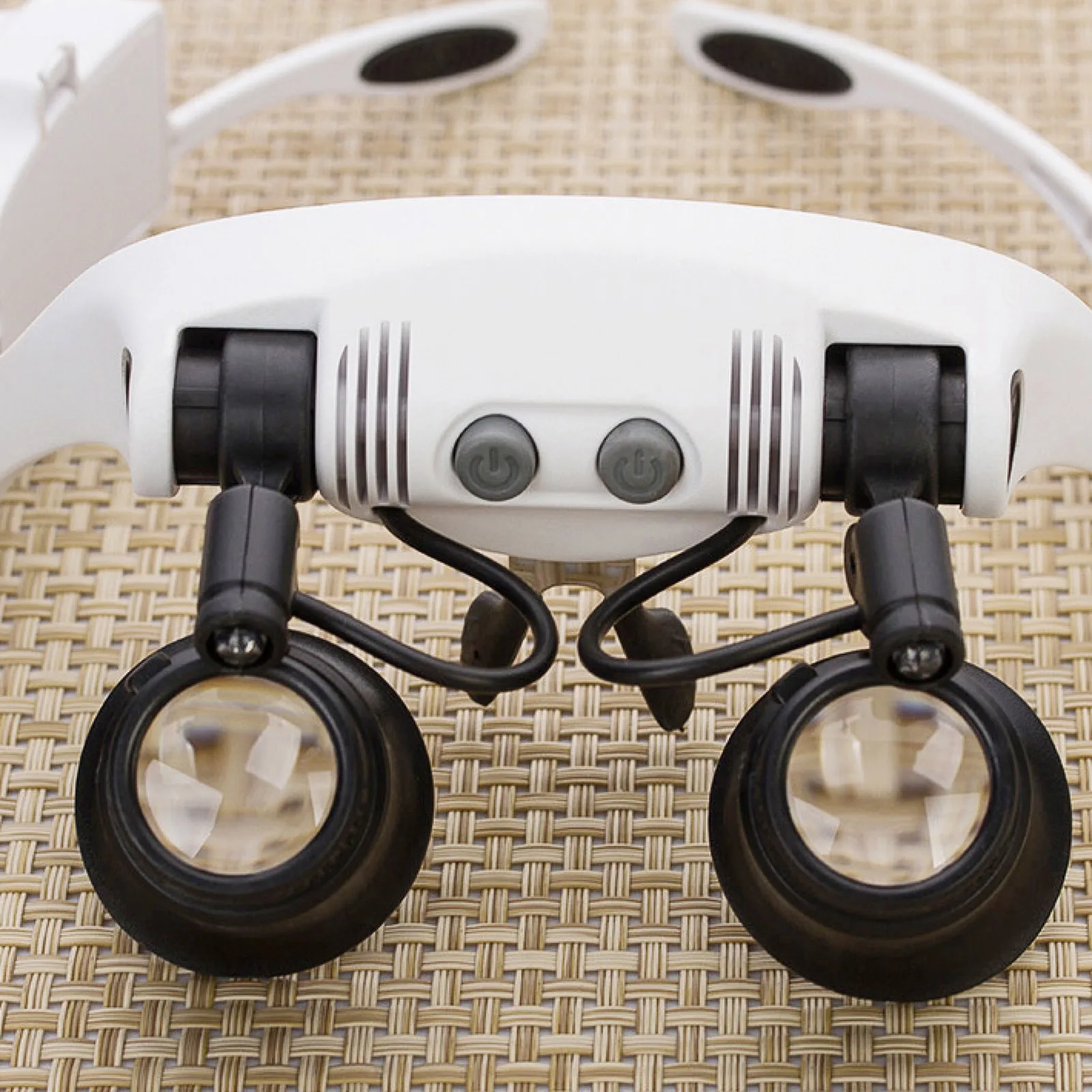 10X 15X 20X 25X LED ヘッド拡大鏡ライトダブルアイルーペヘッド装着ヘッドマウント修理宝石商時計時計