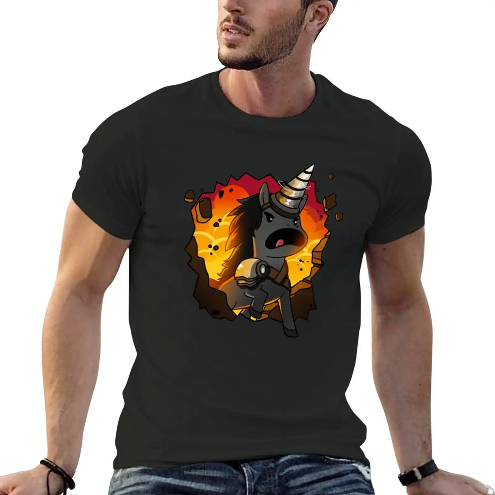 

Unstable Unicorns Extremely Destructive Unicorn T-Shirt designer shirts summer top t shirt men