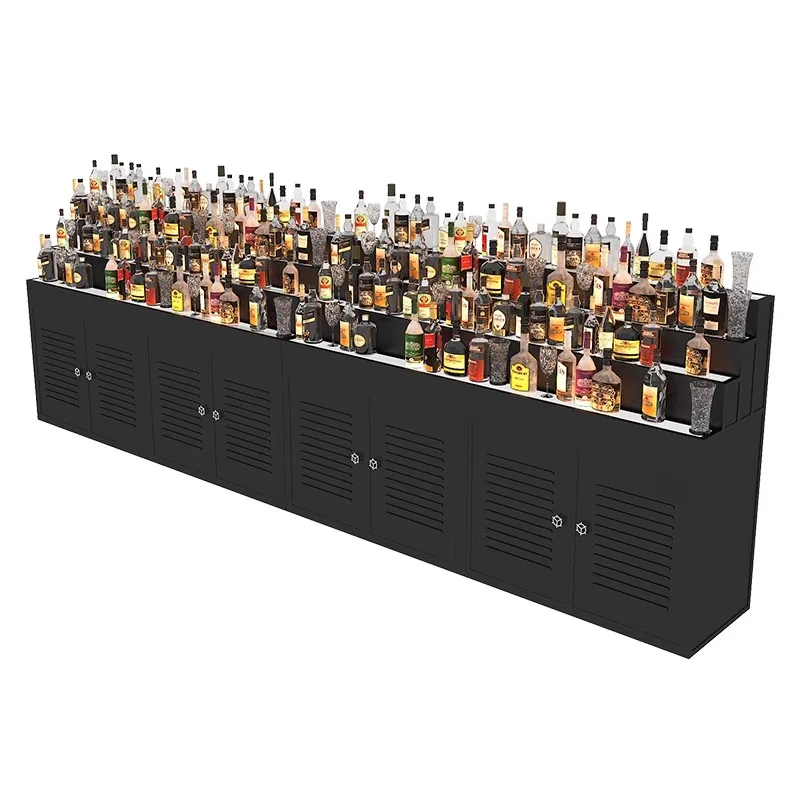 

Многофункциональный мобильный металлический винный шкаф-стеллаж Repisa в китайском стиле для дизайнерских баров и хранения, класса люкс