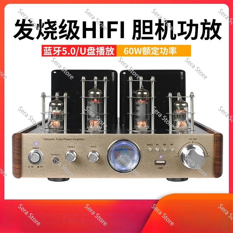 AV-2030 Home Hi-Fi Tube Amplifier Stereo USB Bluetooth Audiophile Power Amp