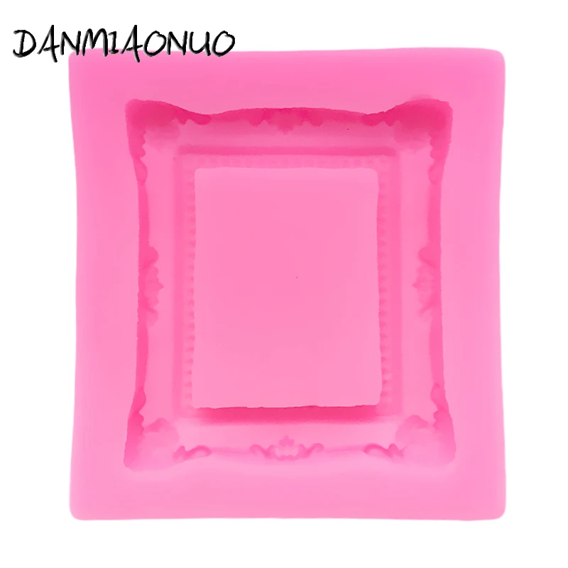 DANMIAONUO A0523027 Vintage Photo Frame Candy Mold Cupcake Decorations Tools Jelly Pudding Stampi Silicone Dolci