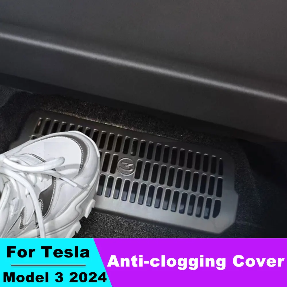 

Car Under Seat Air Outlet Protection Cover For Tesla Model 3 2024 Accessories Anti-Blocking Air Vent Cover Grille Dust Cover