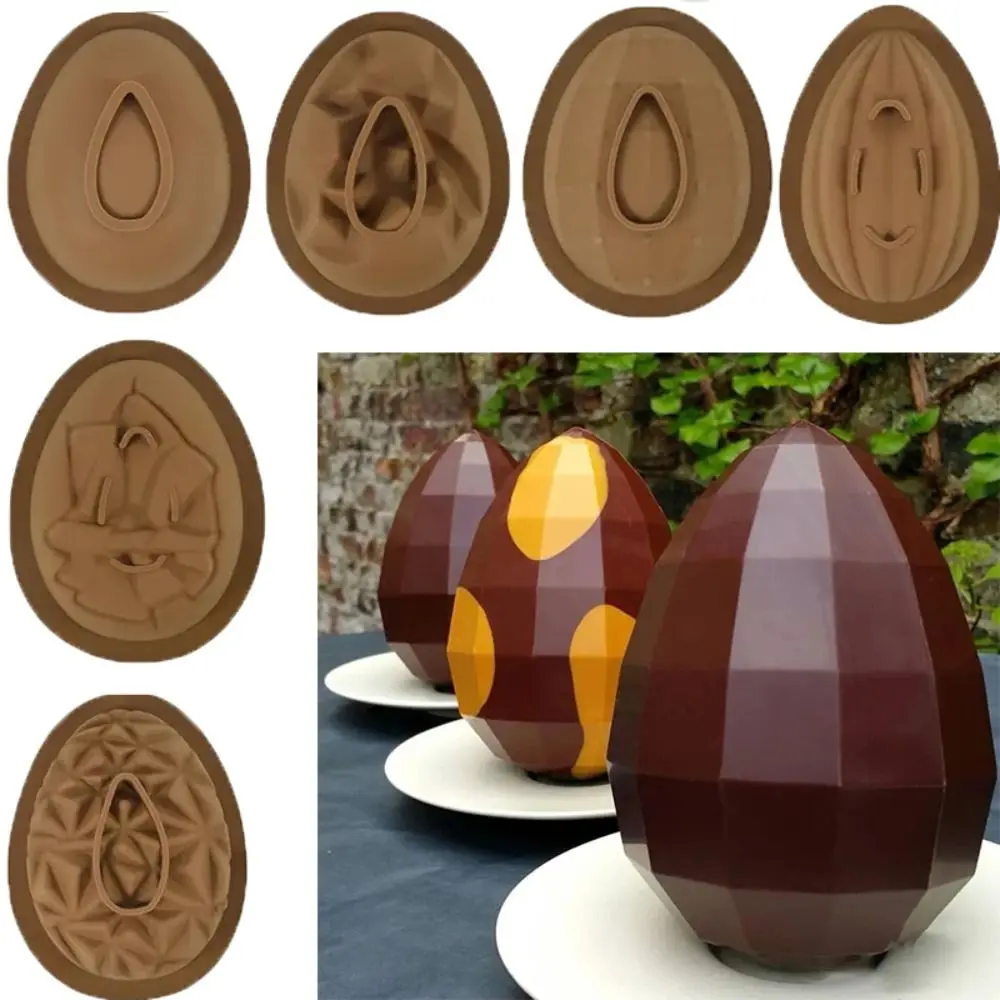 Half Sphere Easter Chocolate Egg Molds DIY Simulation Chocolate Bomb Mould Easy To Demold Soft Chocolate Shells Mold Fondant