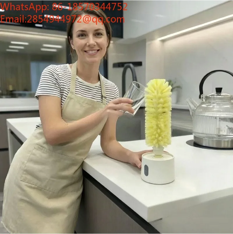 Electric Cup Brush Multifunctional Cleaner for Water Bottle Glass Baby Bottle Cleaning Scrubber