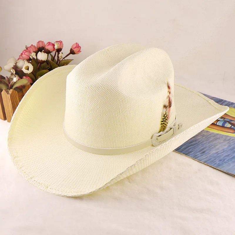 Bestseller Eaby Stiff Woven Fedora, Knight Cowboy Hat, Jazz Hat, Rolled Brim Straw Hat