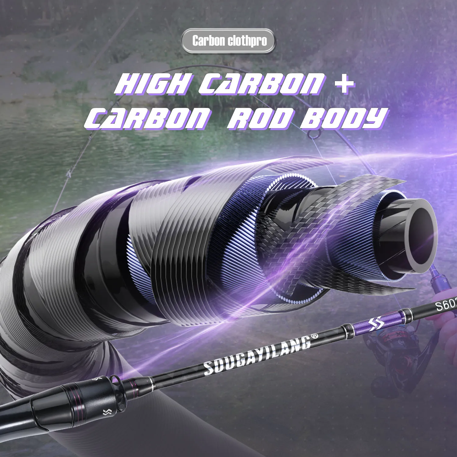 Sougayilang Combo caña y carrete – Aluminio CNC resistente agua dulce - imagen 5