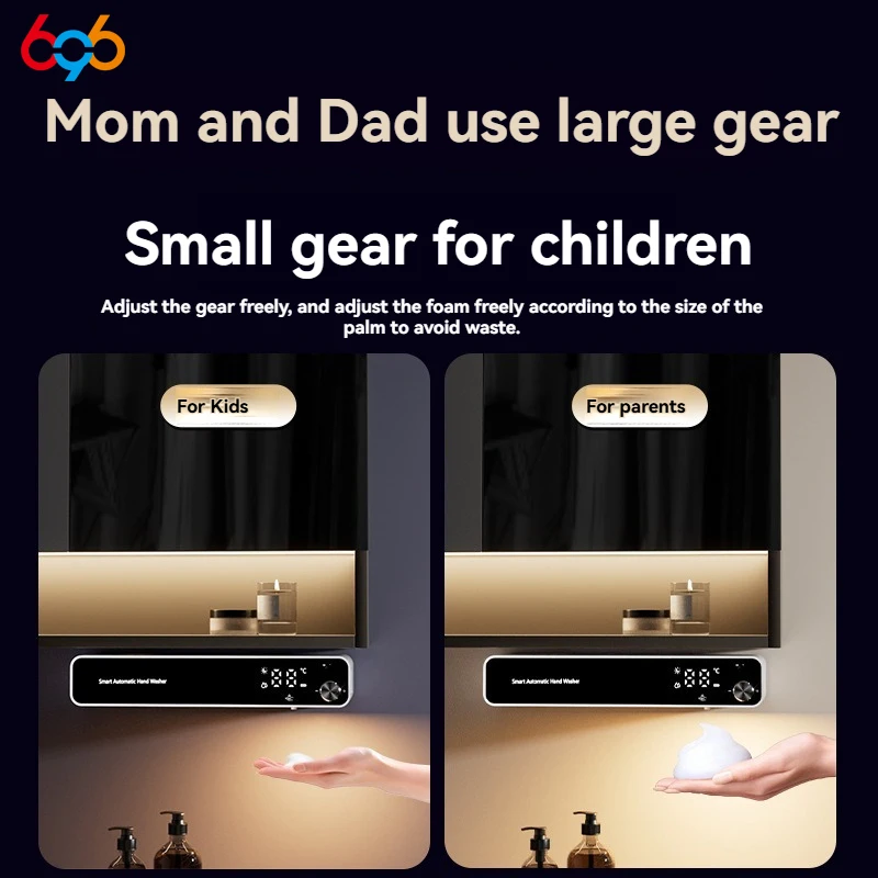 2025 Luxury Automatic Induction Hand Washing Machine Night Light Foam More Compact Knob Design Suitable For The Whole Family