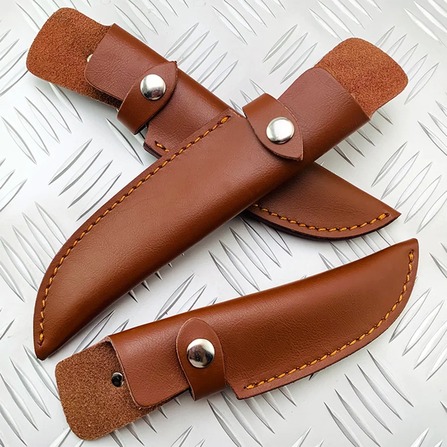 Knife Case Genuine Leather Cover nife Scabbard Sheath Small Straight Knife Set Top Layer Leather Cover Belt Loop Hunt Pouch Bag