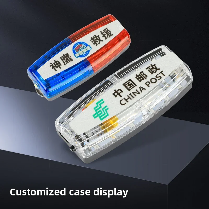 Luce di avvertimento a LED per spalla Ricarica multifunzione Flash rosso e blu su servizio Sicurezza Proprietà Saneamento Segnale di sicurezza Flash