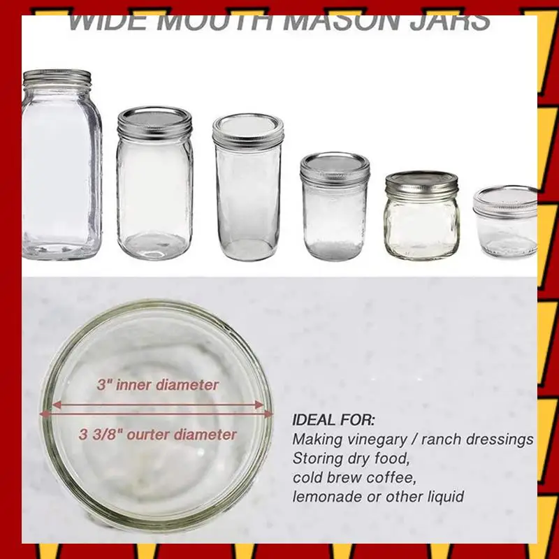 ABNP 20 pièces couvercles de conserve pour pot Mason à large bouche, couvercles de Type fendu anti-fuite et bouchons de pot sécurisés, argent 86Mm