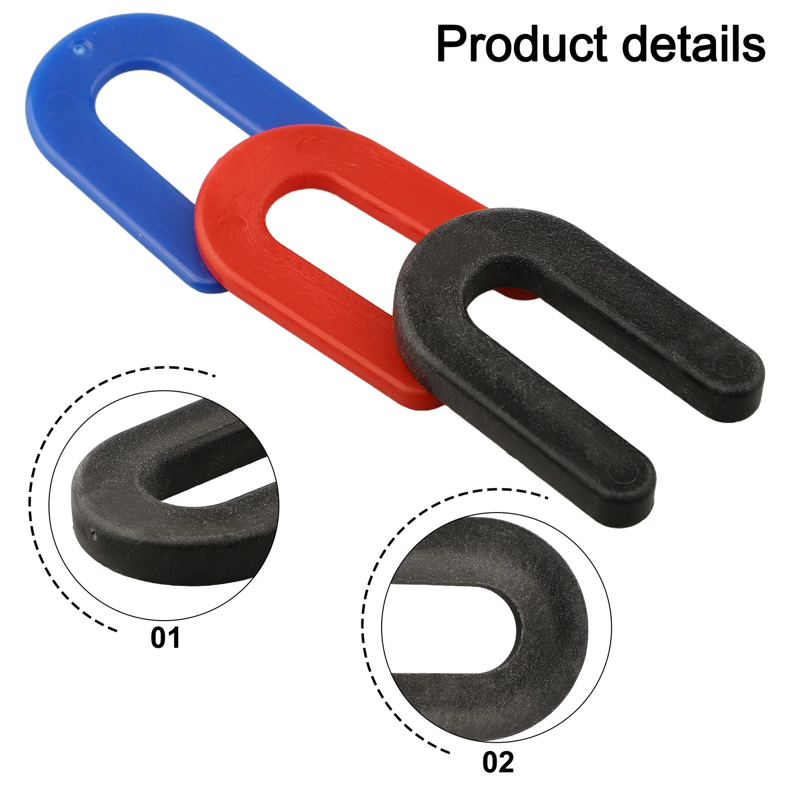 1 16 Inch Plastic Mount Shims Precision Leveling Tools For Auto Home Improvement U-Shaped Spacers PP Material Construction