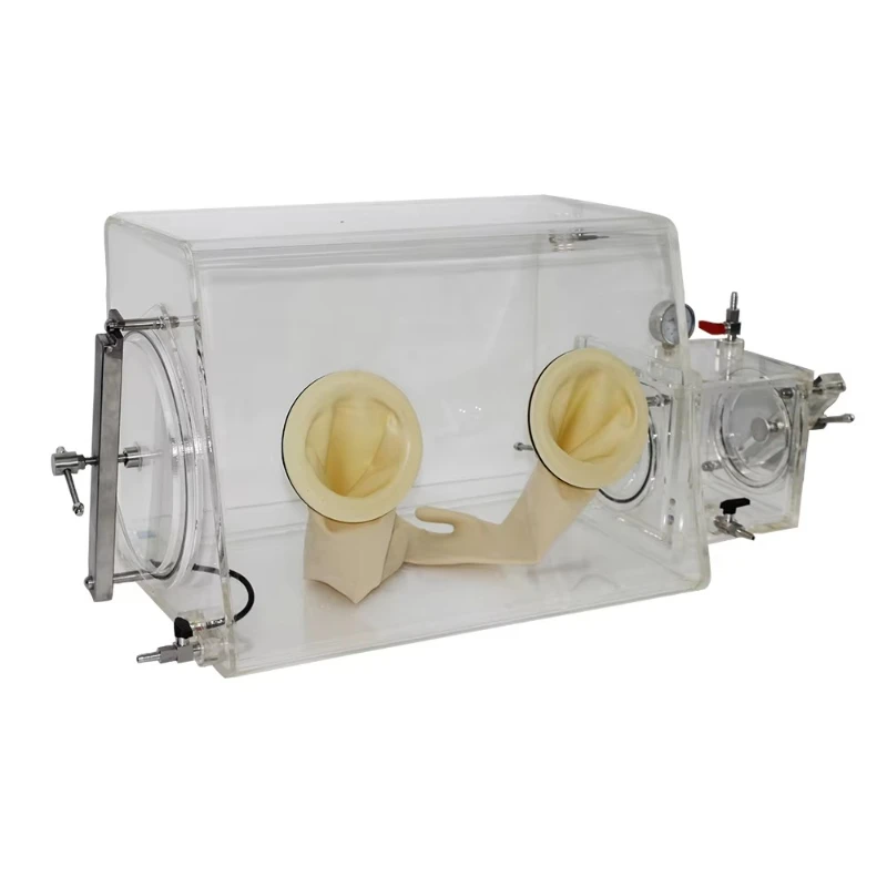 

Laboratory clearance acrylic glove box isolation operation