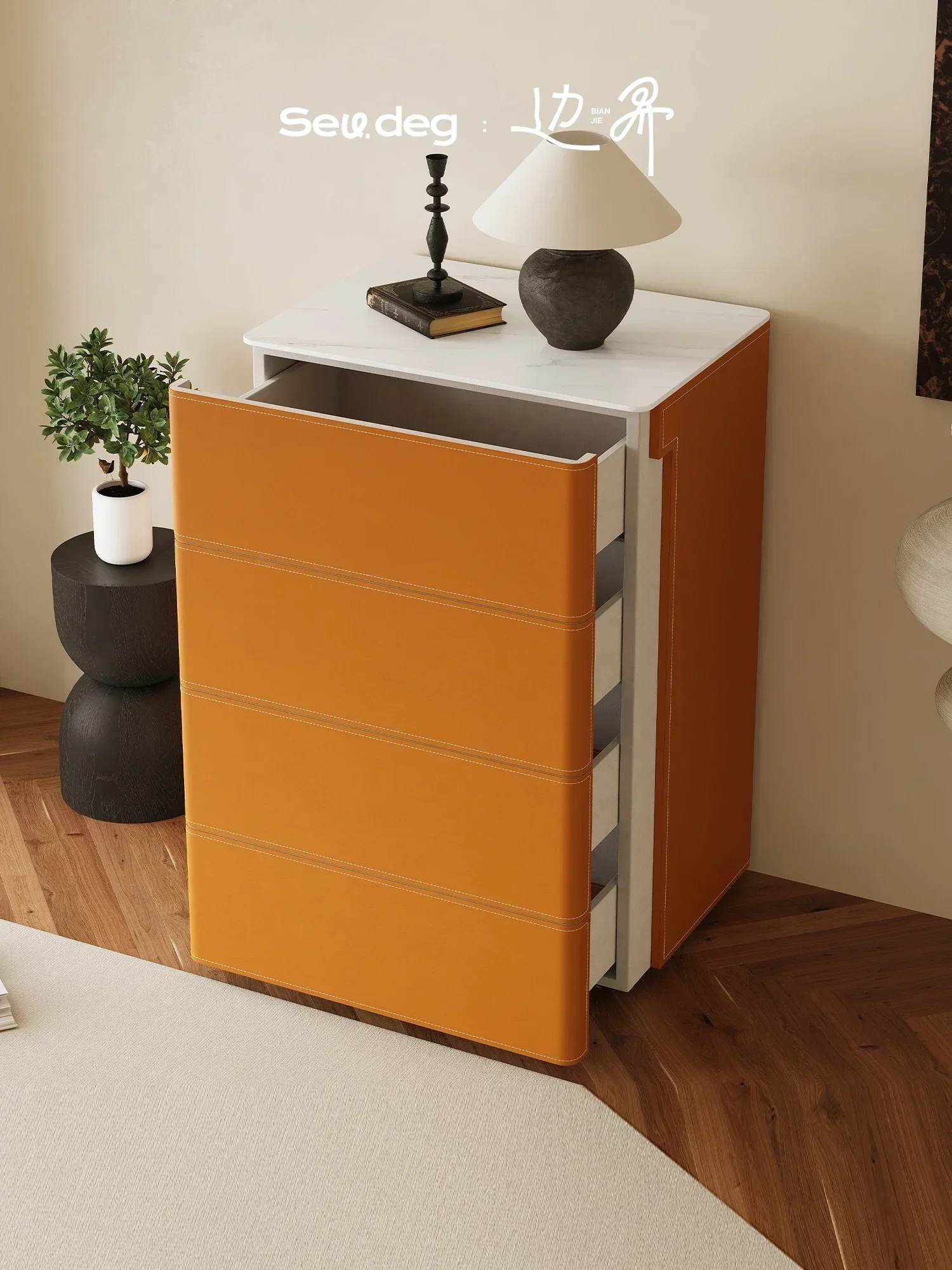 

Комод TAO для гостиной, настенный шкафчик, тумба для спальни, шкаф для хранения одежды из седельной кожи