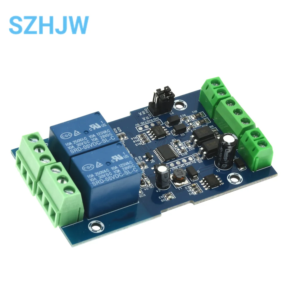 Modbus RTU 7-24V Relay Module RS485/TTL Anti-reverse 1/2 Channel 485 Switch Input 1 2 Way Optical Coupler 12V Output for Arduino